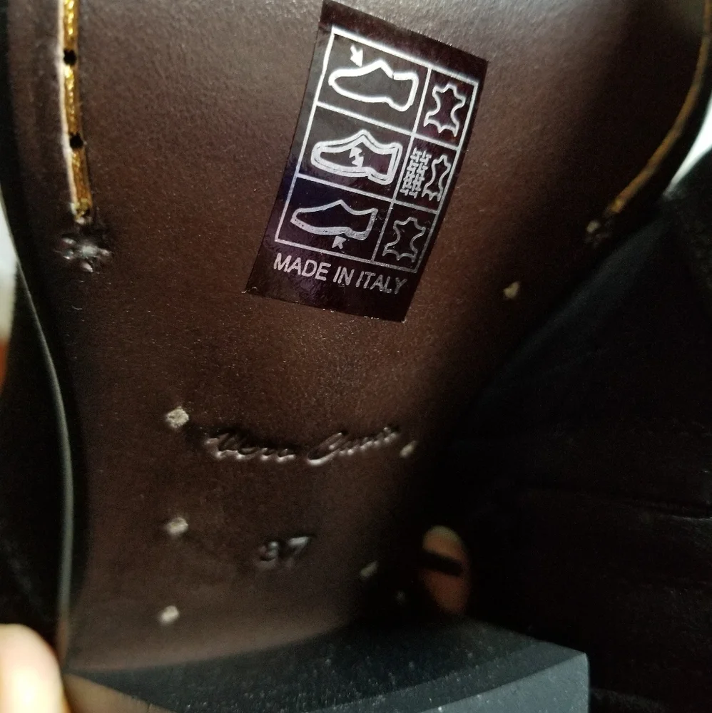 Golden Goose Suede Leather Fringe Limited Handmade Cowboy Boots Black Si… - Picture 11 of 11